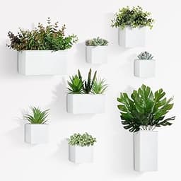 8 jardinières murales en fer