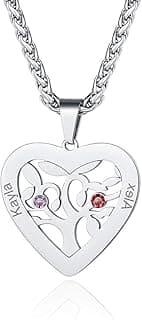 Custom4U Collier Coeur Personnalisé