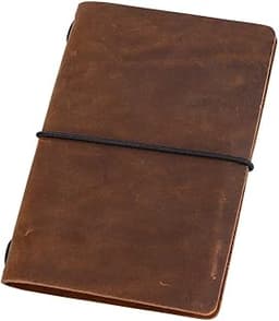 newestor Carnet de voyage de poche rechargeable en cuir