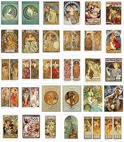 Lot de 30 cartes postales Alphonse Mucha