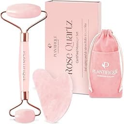 PLANTIFIQUE Rouleau de Quartz Rose et Gua Sha