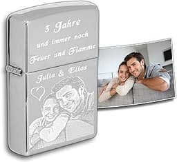 Zippo photogravure 3Dglas