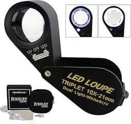 Loupe de poche LED 10x