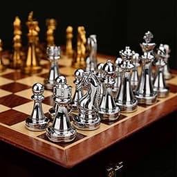 MZSX Jeu d'échecs Pliable, Metal Pur, Prime de Luxe