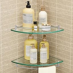 Étagère d’angle en verre KES