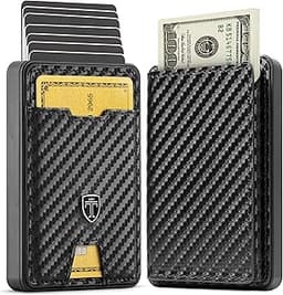 TRAVANDO Swype Porte-cartes en fibre de carbone RFID