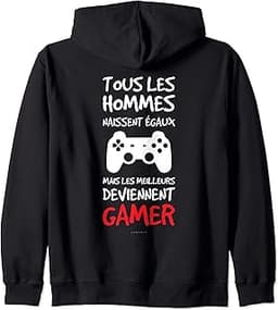 Sweat zippé humour gaming
