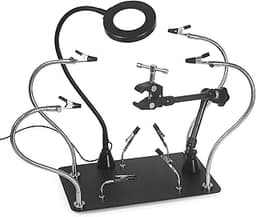 Station troisième main magnétique avec loupe