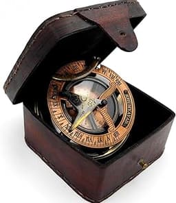 KHUMYAYAD Cadran solaire en laiton fait à la main avec boussole