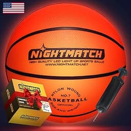 NIGHTMATCH Ballon de Basket-Ball Lumineux LED