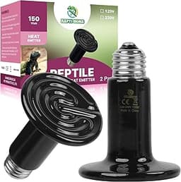 REPTI HOME – Lampe chauffante céramique 150W (Pack de 2) pour reptiles et amphibiens