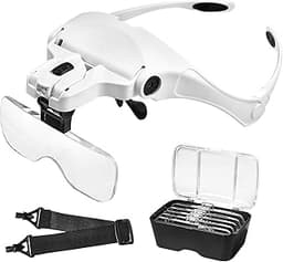 Anpro Lunettes‑loupe LED (5 lentilles)