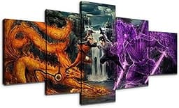 Tableau Naruto 5 pièces (Sasuke) – toile avec cadre