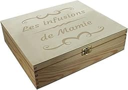 Amikado - Boîte à thé 12 Compartiments gravée