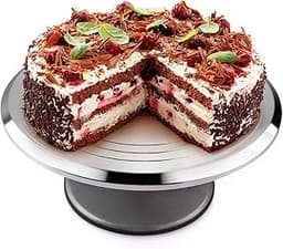 Uten Présentoir à Gâteau 12" en aluminium (plateau rotatif)