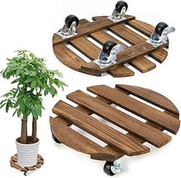 BOUFEIDA – Lot de 2 plateaux roulants 30 x 30