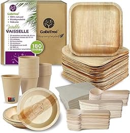 Vaisselle jetable en feuille de palmier