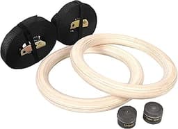 CCLIFE Anneaux Gymnastique en Bois