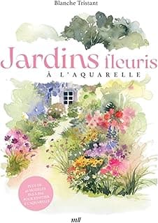 Jardins fleuris à l'aquarelle