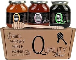 Trio de miels crus 100% purs