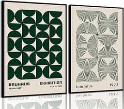 Duo d’affiches Mid-century Bauhaus