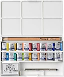 Winsor & Newton Cotman Aquarelle Set De Poche Complet 16 Demi-Godets