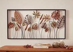 Dekoleidenschaft Tableau métallique 3D Motif feuilles