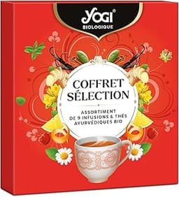 Yogi Biologique Coffret Cadeau, Assortiment de 9 Thés et Infusions Bio