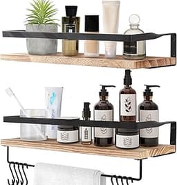 Uten Lot de 2 Étagères Murales en Bois