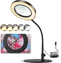 Lampe loupe LED 10x sur pied