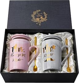 Duo de tasses Mr & Mrs marbrées 400 ml