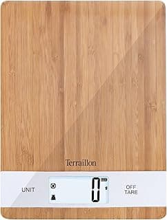 Terraillon – Balance de cuisine Bamboo USB-C