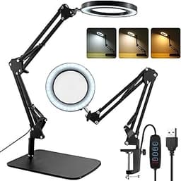 YGiTK Lampe‑loupe 8X à bras articulé